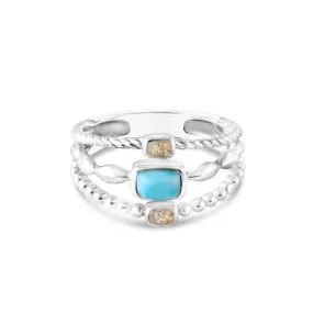 Boho Stack Ring - Larimar