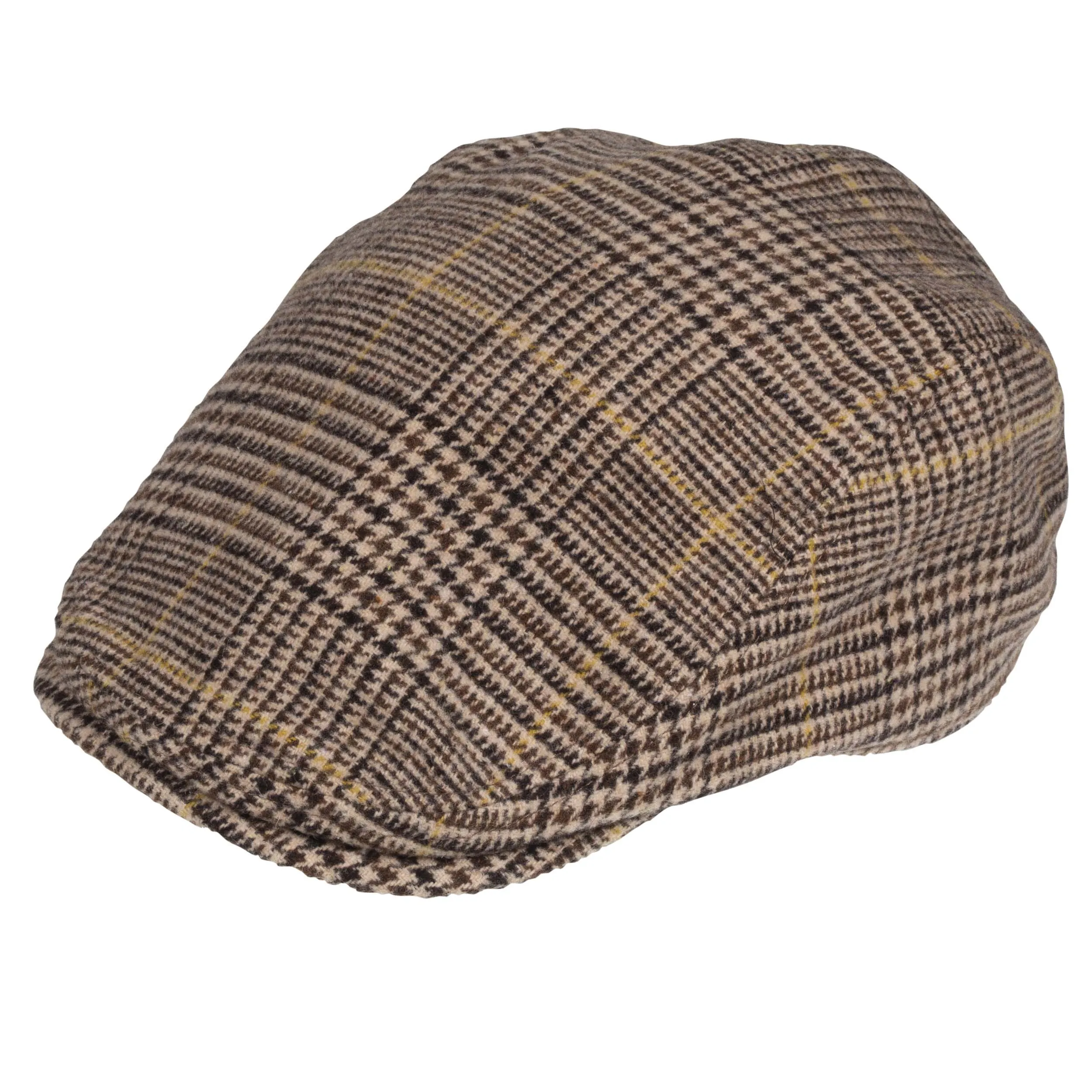 Casquette Homme à Carreaux Marron