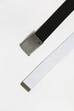 Ceinture Réversible Noire et Blanche Zoo York Homme