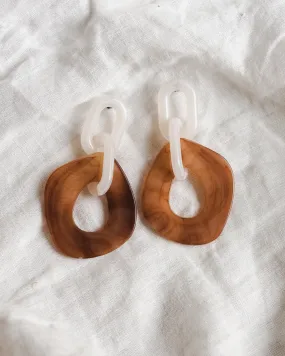 Clementine Earrings in Vanilla   Chocolate