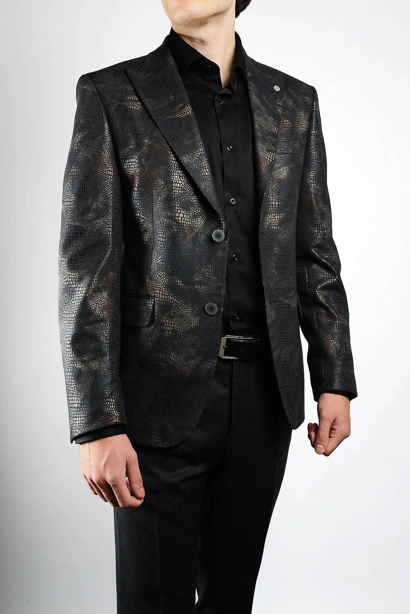 Dalston Rust Overlay Print Sportcoat