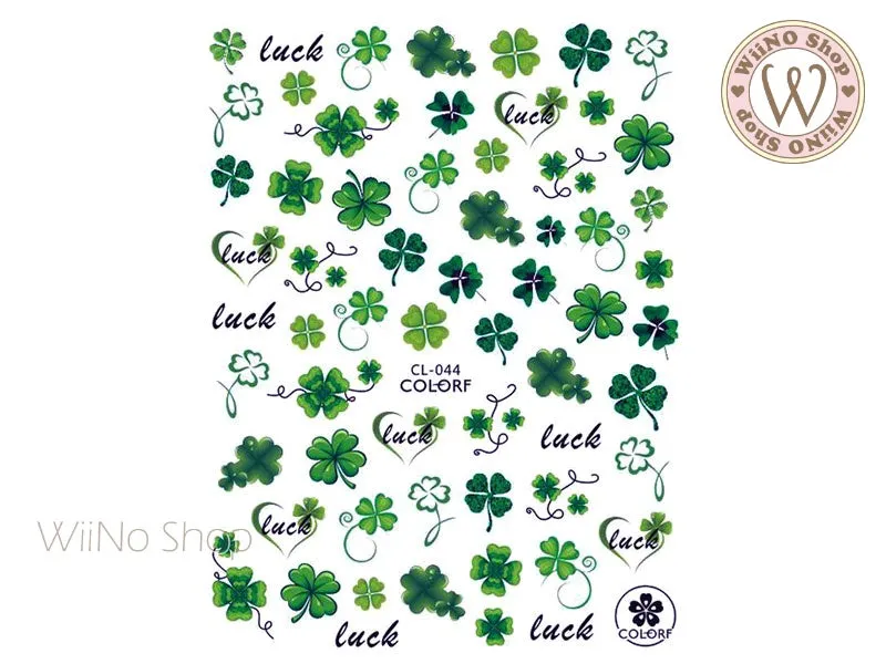 Four Leaf Clover Adhesive Nail Art Sticker - 1 pc (CL-044)