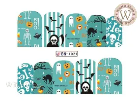 Halloween Water Slide Nail Art Decals - 1pc (BN-1021)