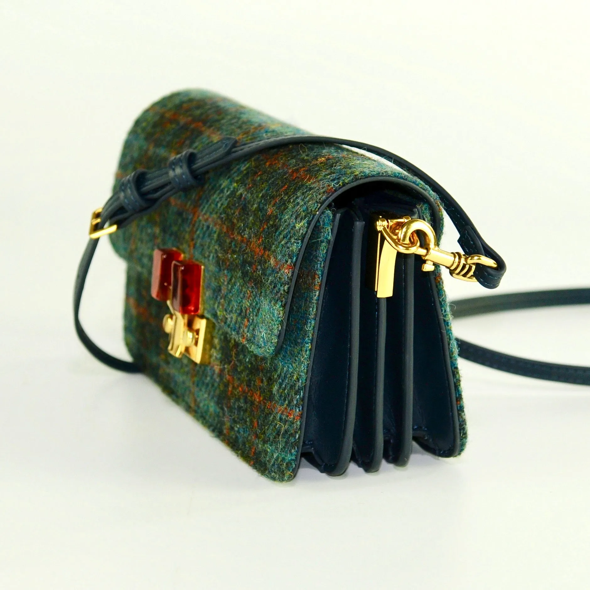 Harris Tweed Wool Bag,Scottish Tartan Bag,Handcrafted Bag-i7bags