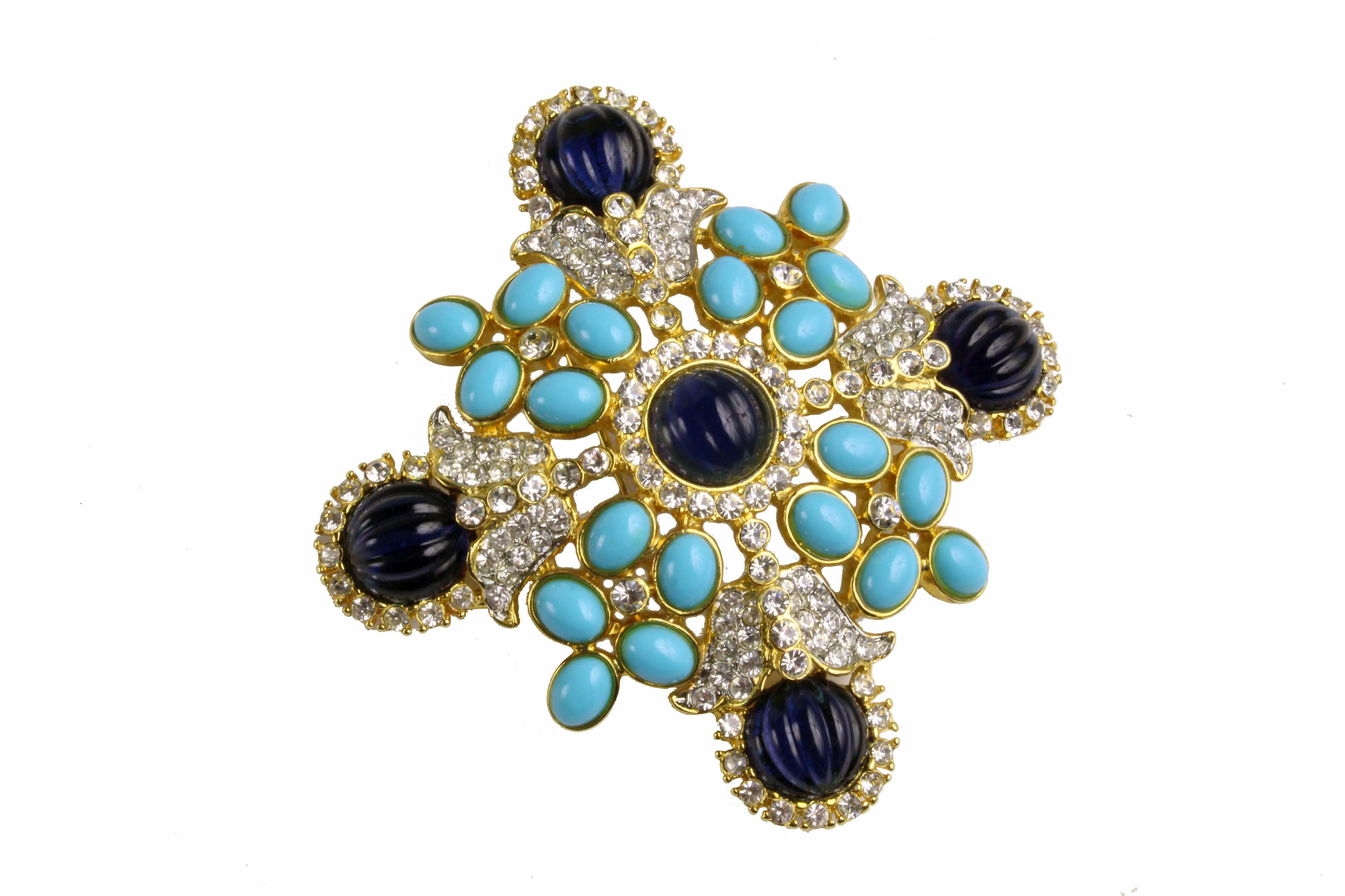 KENNETH LANE maltese cross brooch pendant