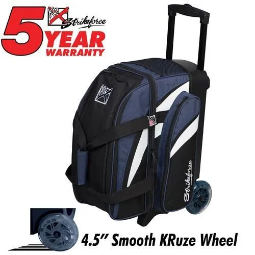 KR Cruiser Smooth Double Roller Bowling Bag Navy