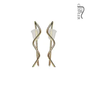 Pair of Plain Wire Wave Prepacked WildKlass Ear Crawler/Ear Climber