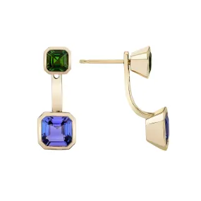 Toi et Moi Fern Gemstone Earring Set